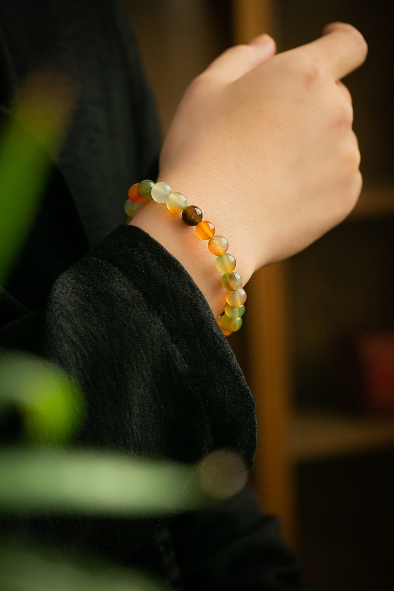 Guardian Colorful Crystal Bracelet auspicious,longevity, happiness and wealth accompany to guard you